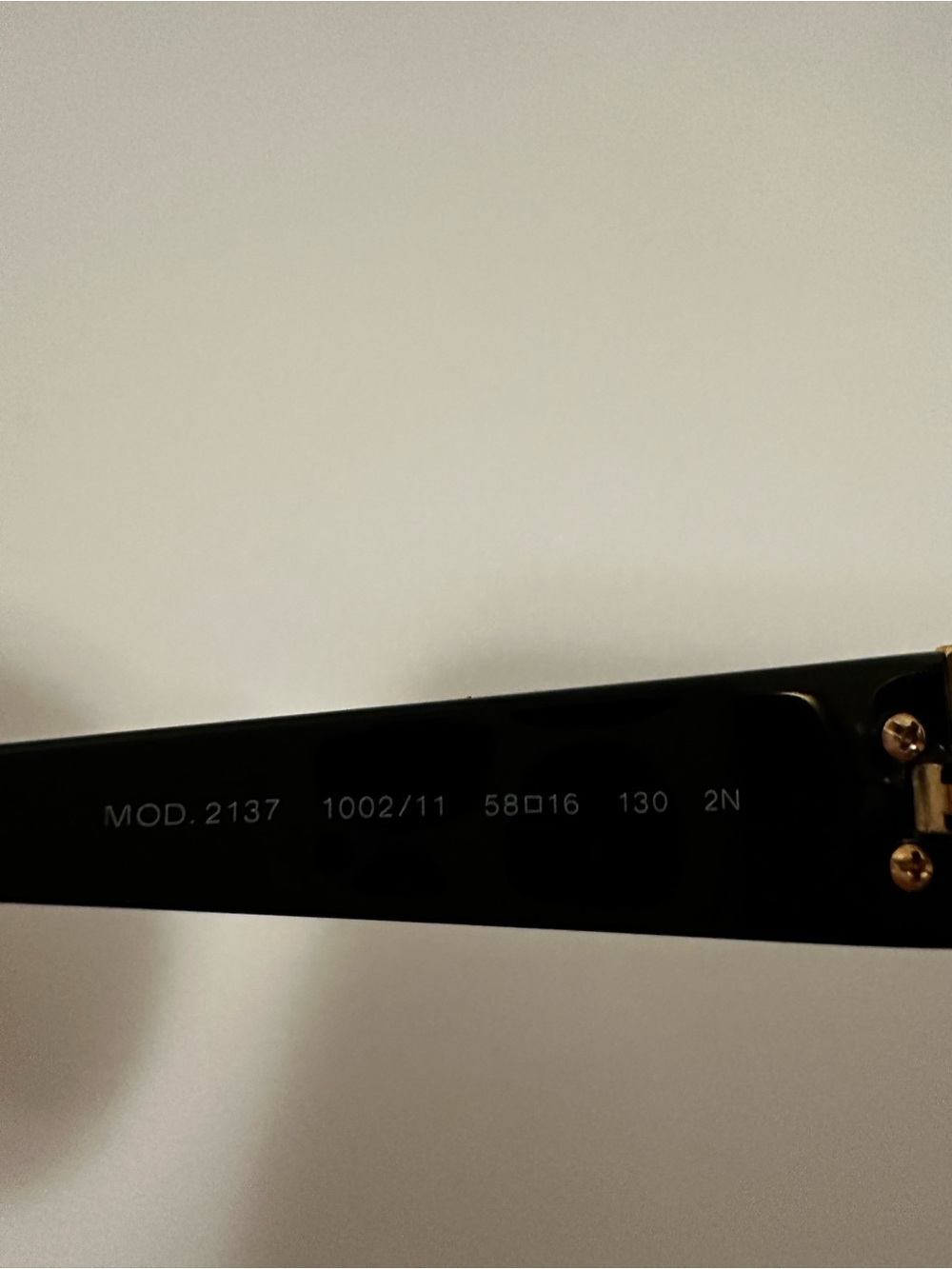 Versace Gold Frame Sunglasses with Black Temples and Gray Lenses - Picture 8 of 8